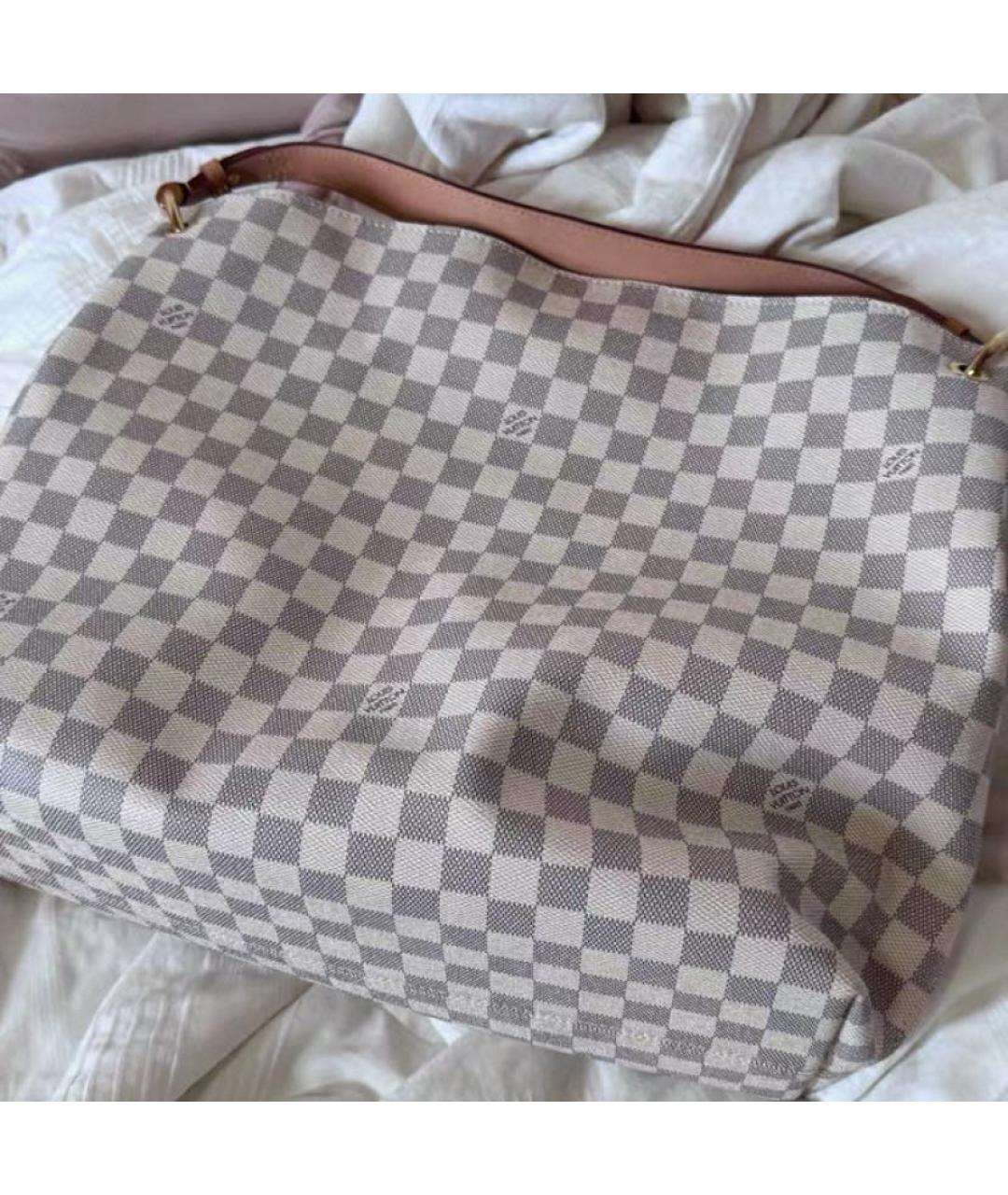 LOUIS VUITTON Белая сумка с короткими ручками, фото 3