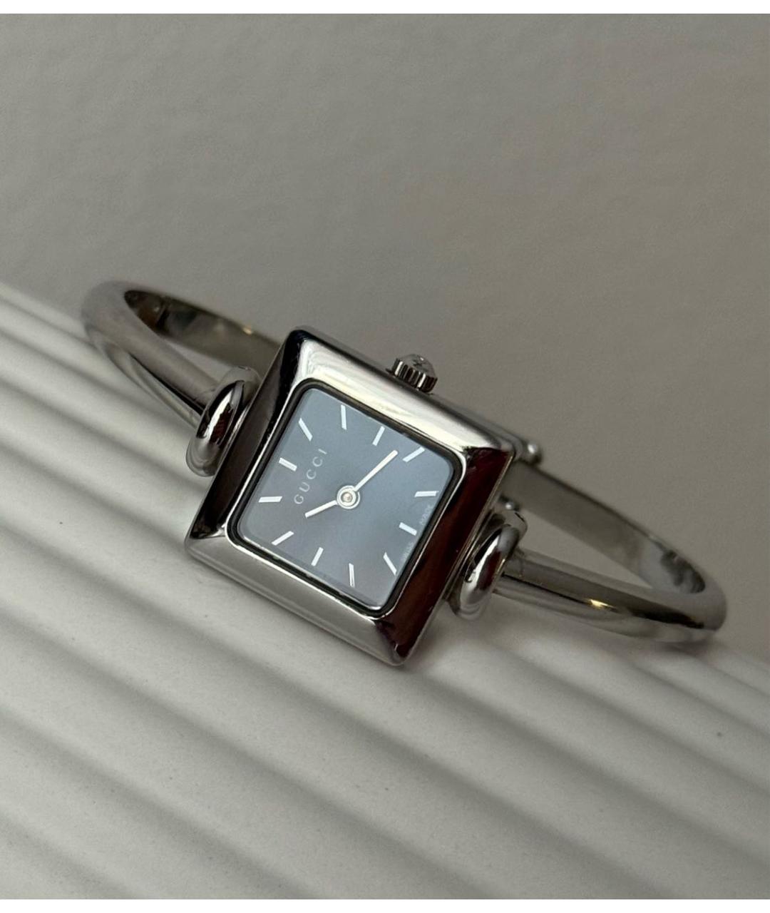 GUCCI Серебряные стальные часы, фото 2