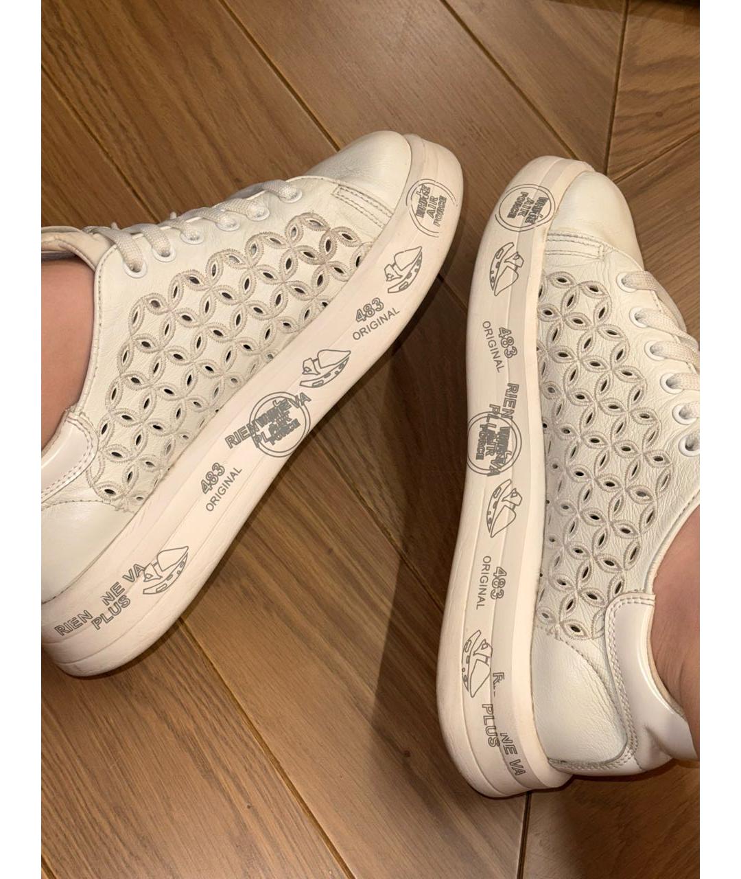 PREMIATA Белые кожаные кроссовки, фото 3