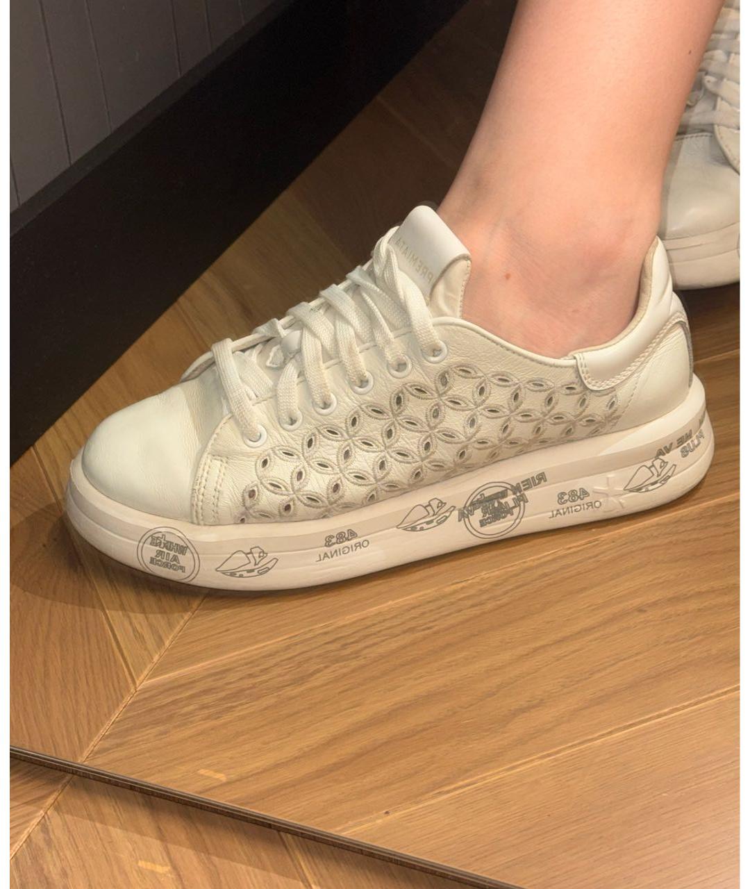 PREMIATA Белые кожаные кроссовки, фото 4