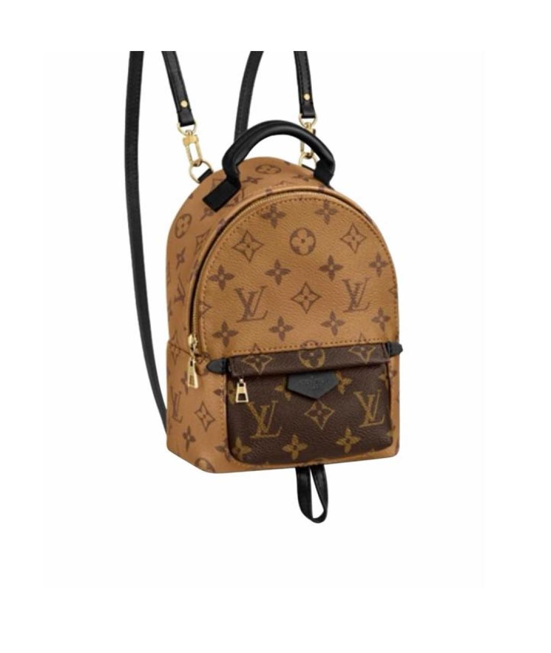 LOUIS VUITTON Коричневый кожаный рюкзак, фото 2