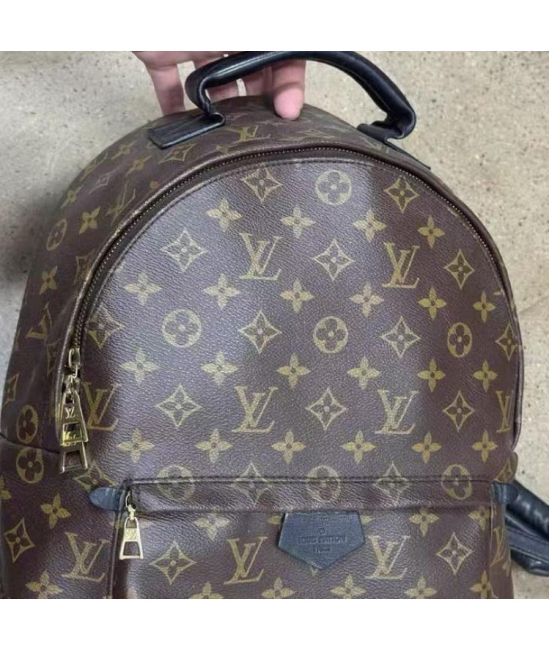 LOUIS VUITTON Коричневый кожаный рюкзак, фото 4