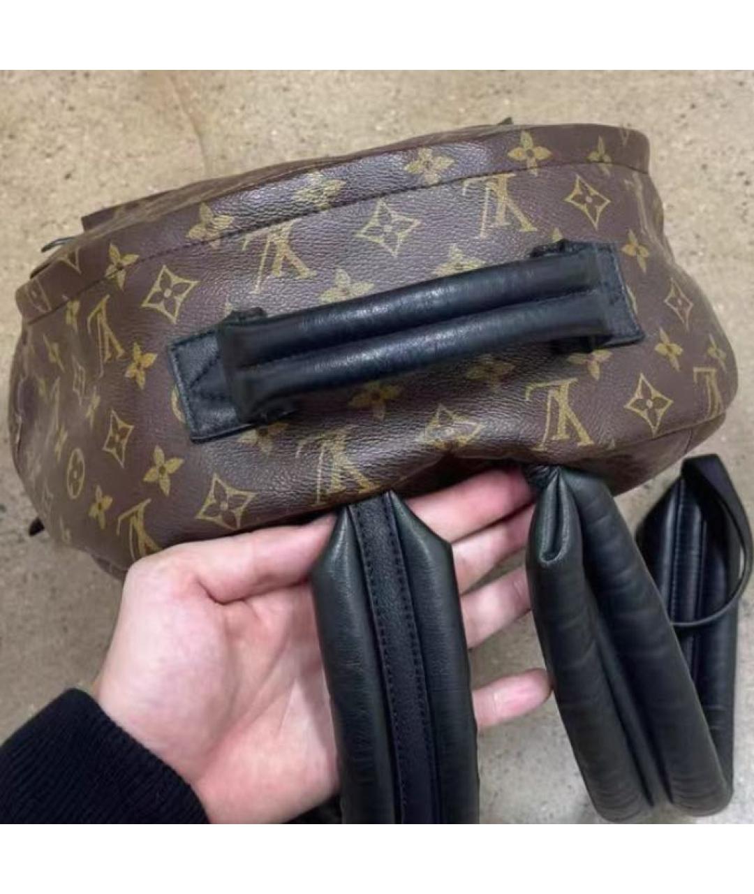 LOUIS VUITTON Коричневый кожаный рюкзак, фото 3