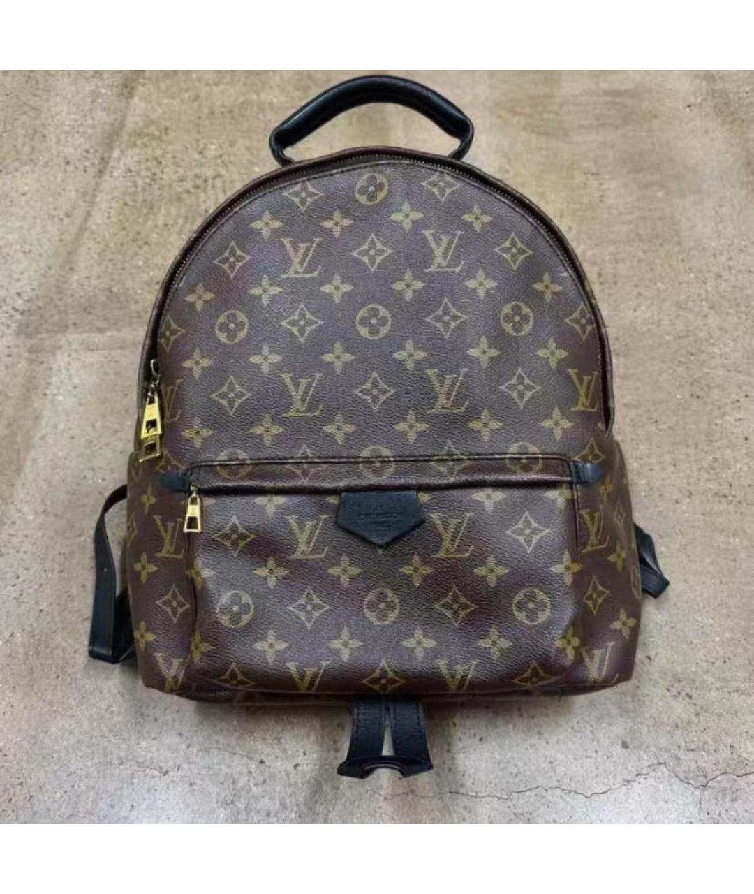 LOUIS VUITTON Коричневый кожаный рюкзак, фото 2