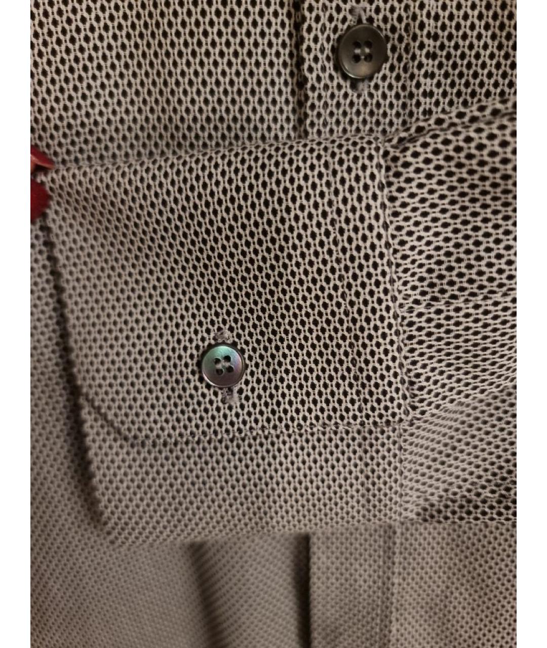 DOLCE&GABBANA Серая хлопковая классическая рубашка, фото 4