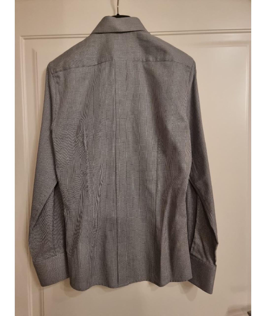 DOLCE&GABBANA Серая хлопковая классическая рубашка, фото 2