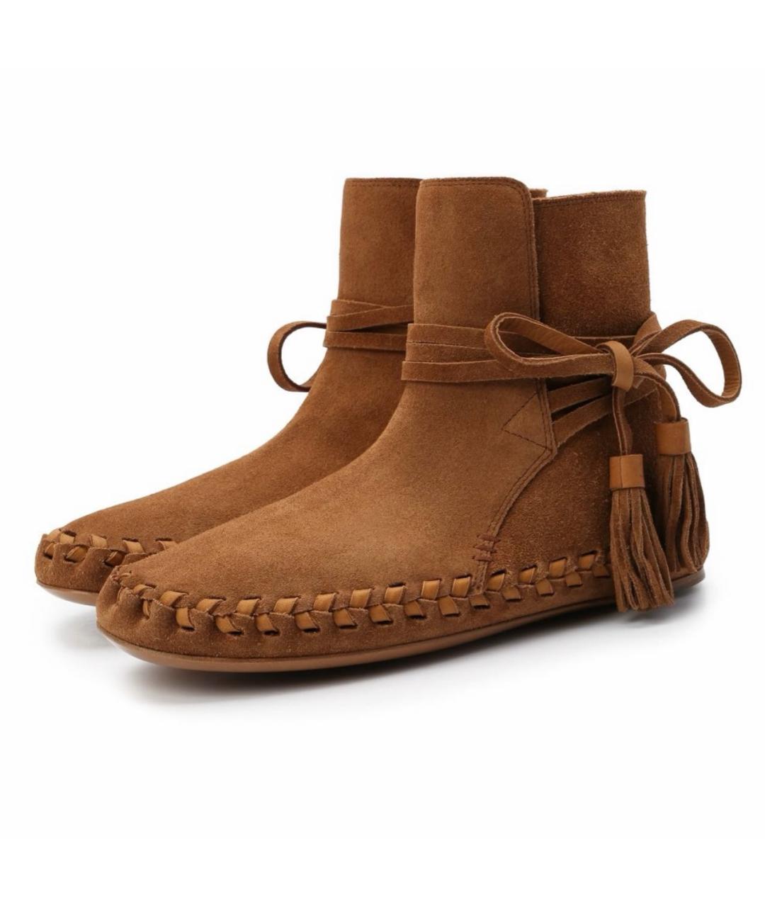 CELINE Коричневые замшевые полусапоги, фото 2