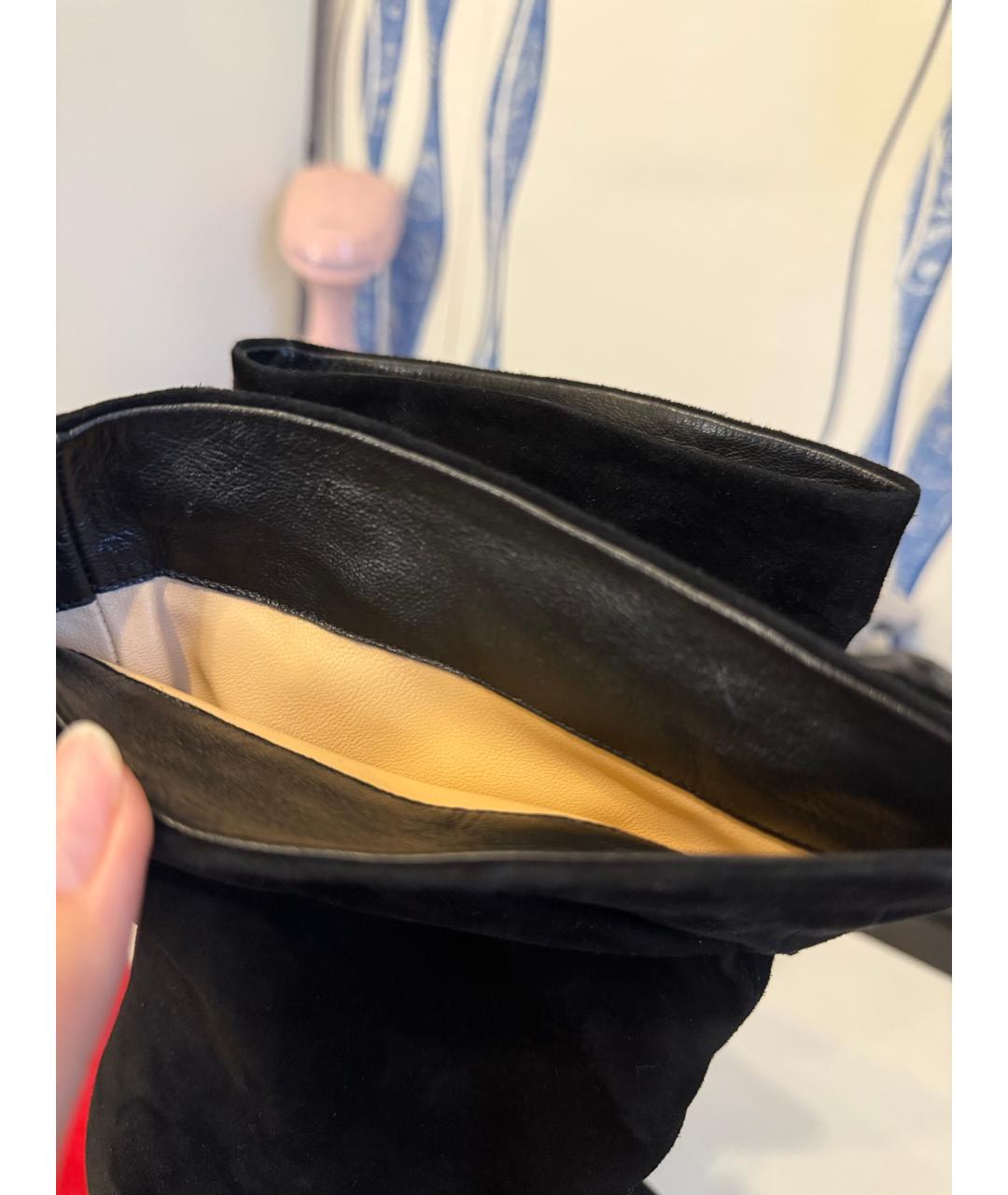 CHRISTIAN LOUBOUTIN Черные замшевые ботильоны, фото 3