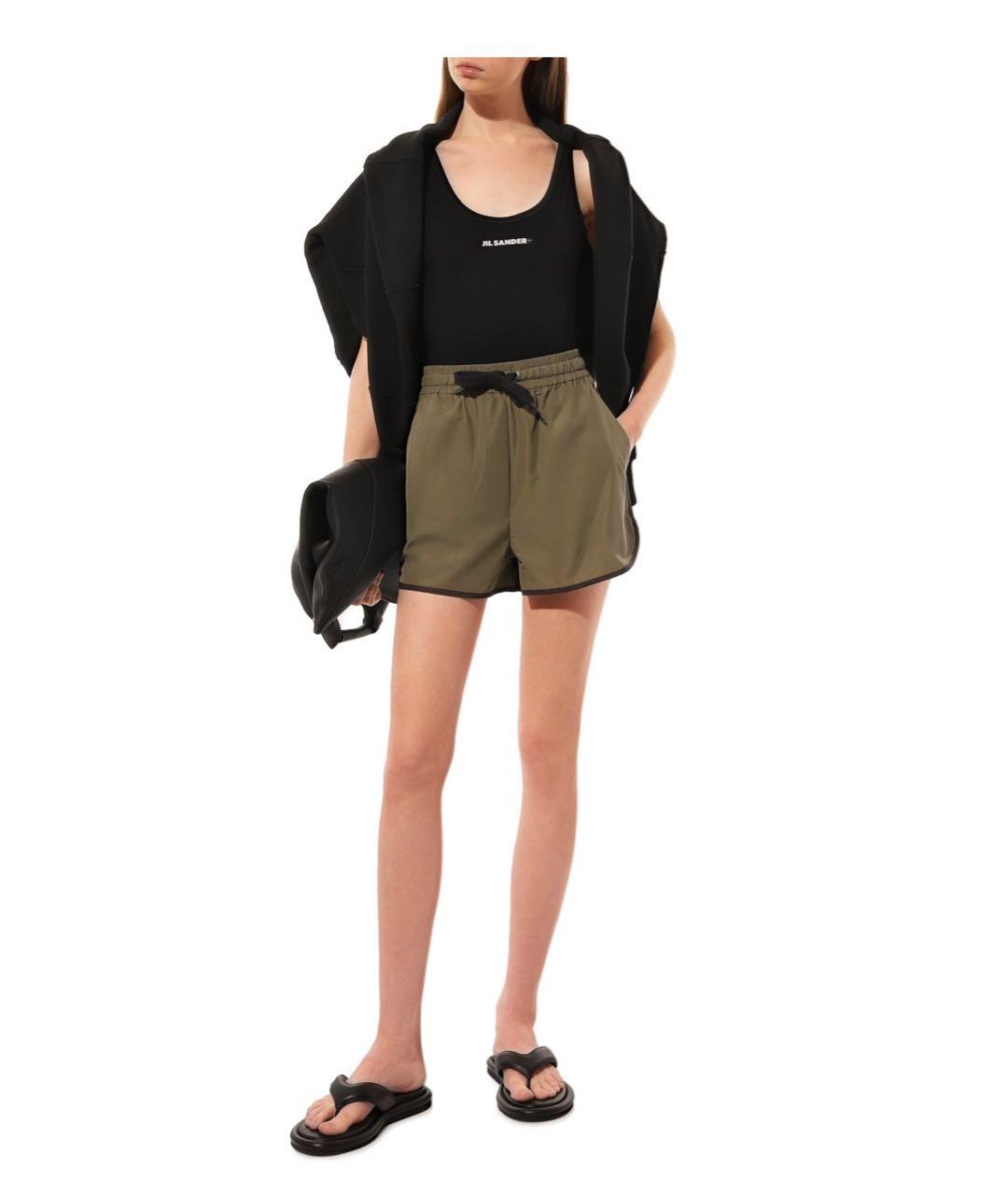 BRUNELLO CUCINELLI Хаки полиэстеровые шорты, фото 2