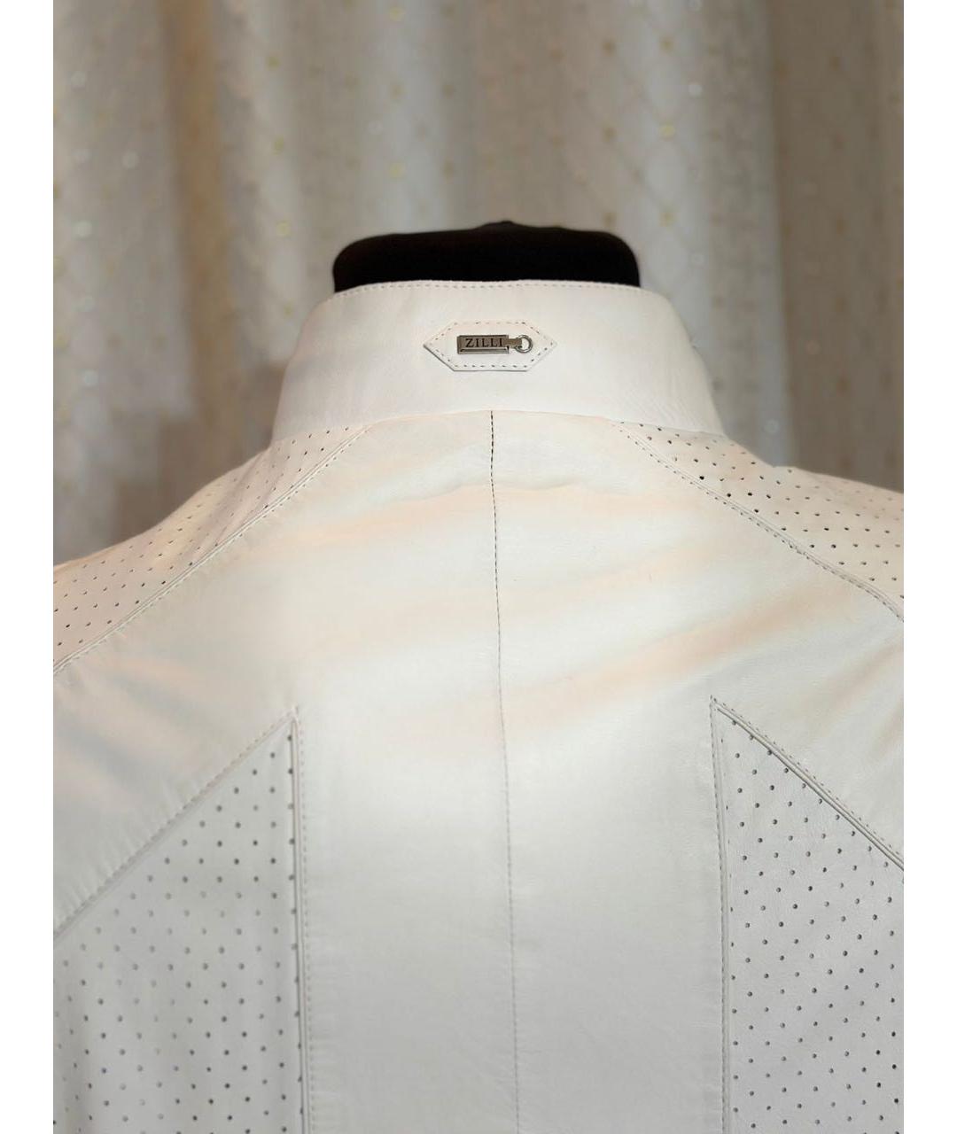 ZILLI Белая кожаная куртка, фото 2