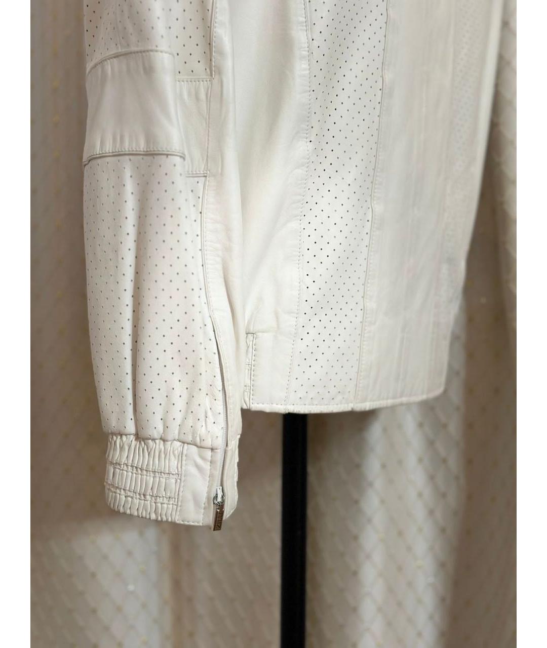 ZILLI Белая кожаная куртка, фото 8