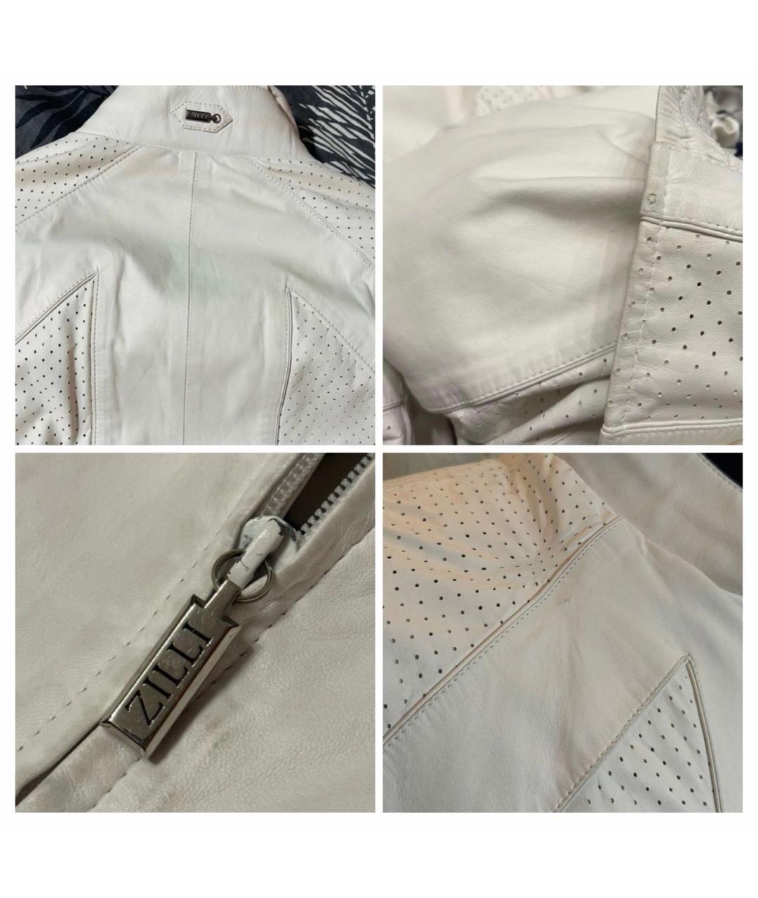 ZILLI Белая кожаная куртка, фото 6
