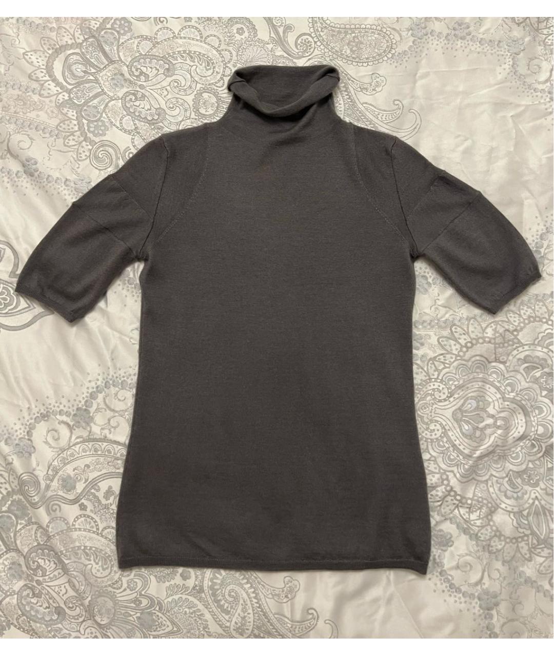 BRUNELLO CUCINELLI Серая кашемировая водолазка, фото 4