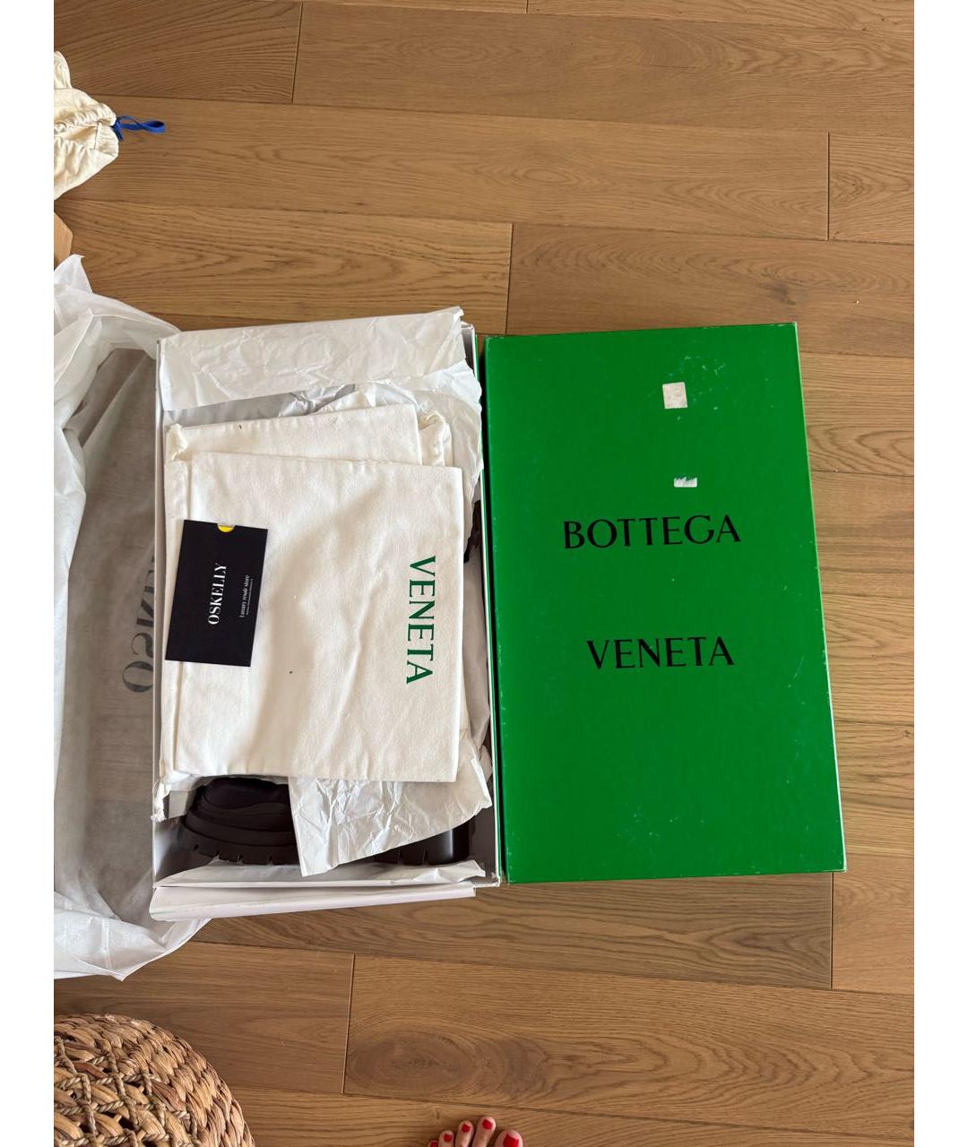 BOTTEGA VENETA Черные кожаные сапоги, фото 5