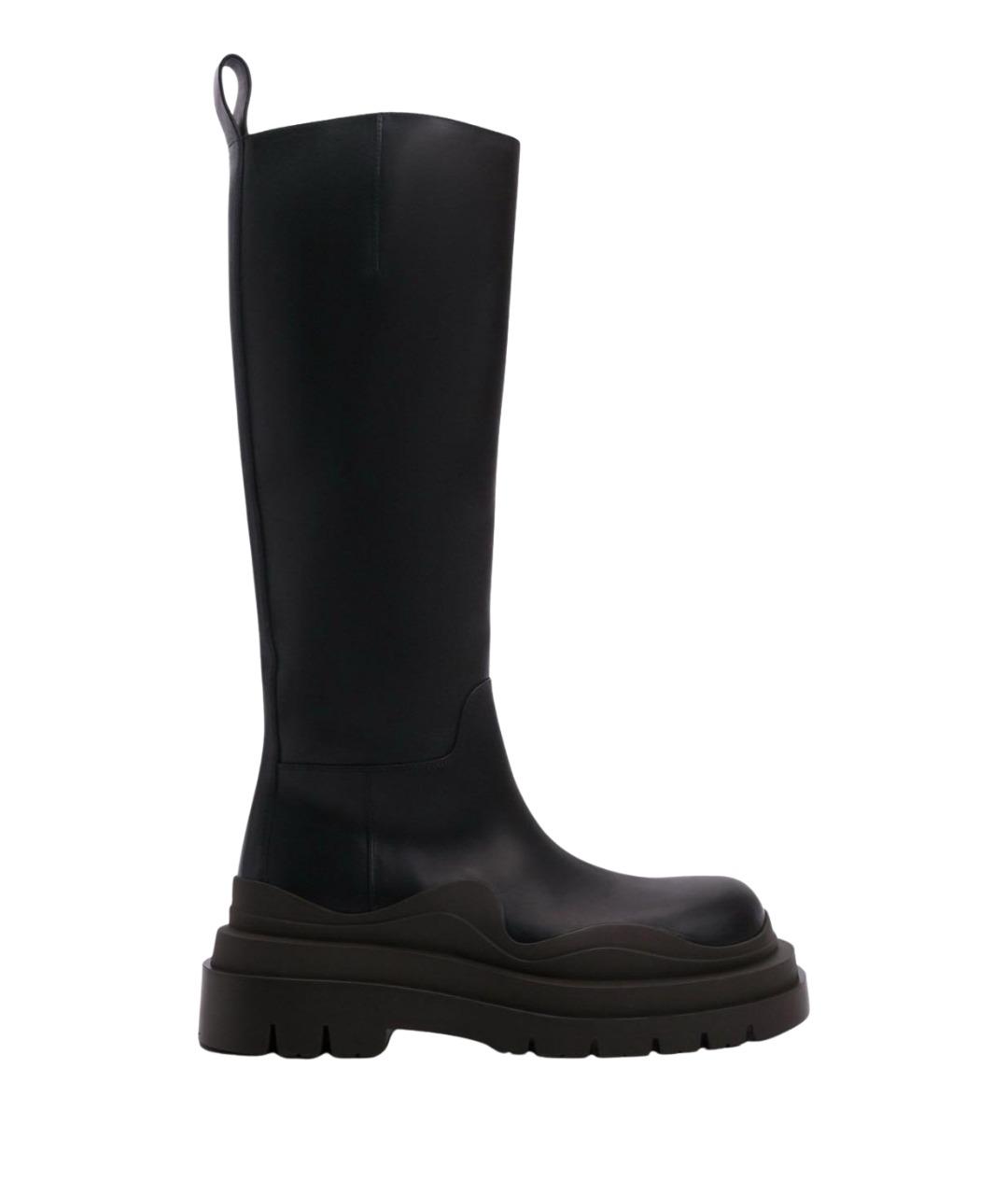 BOTTEGA VENETA Черные кожаные сапоги, фото 1