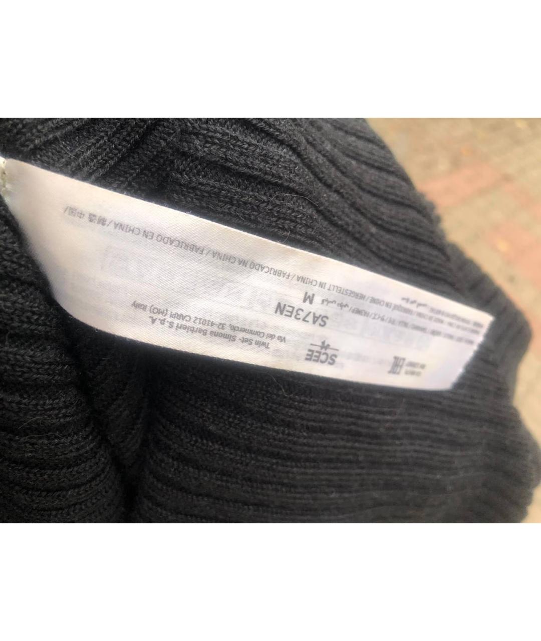 TWIN-SET Черный шерстяной джемпер / свитер, фото 3