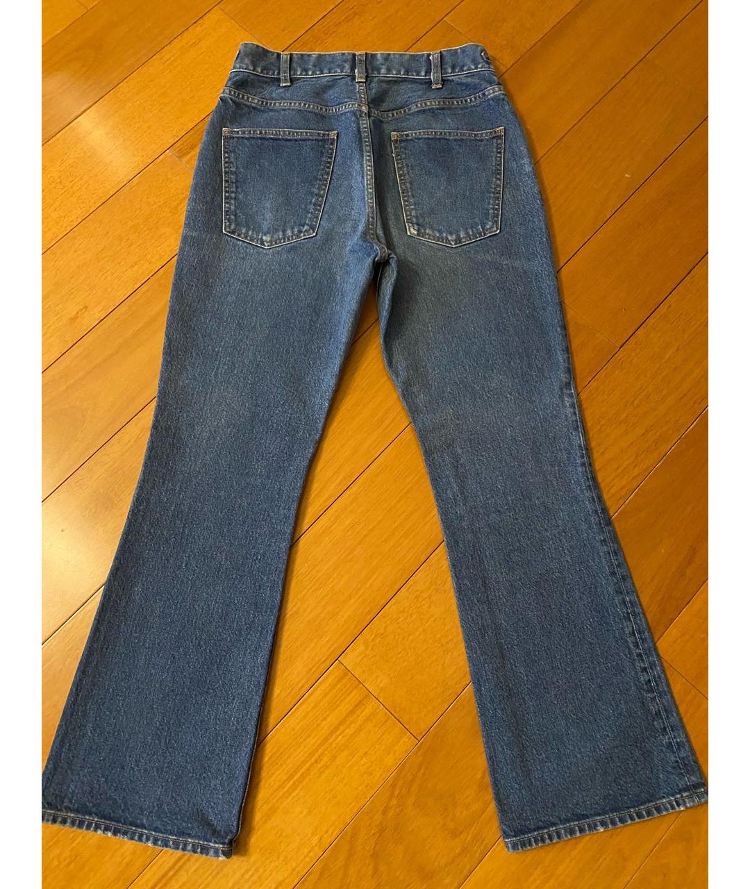 CELINE Синие хлопковые джинсы клеш, фото 3