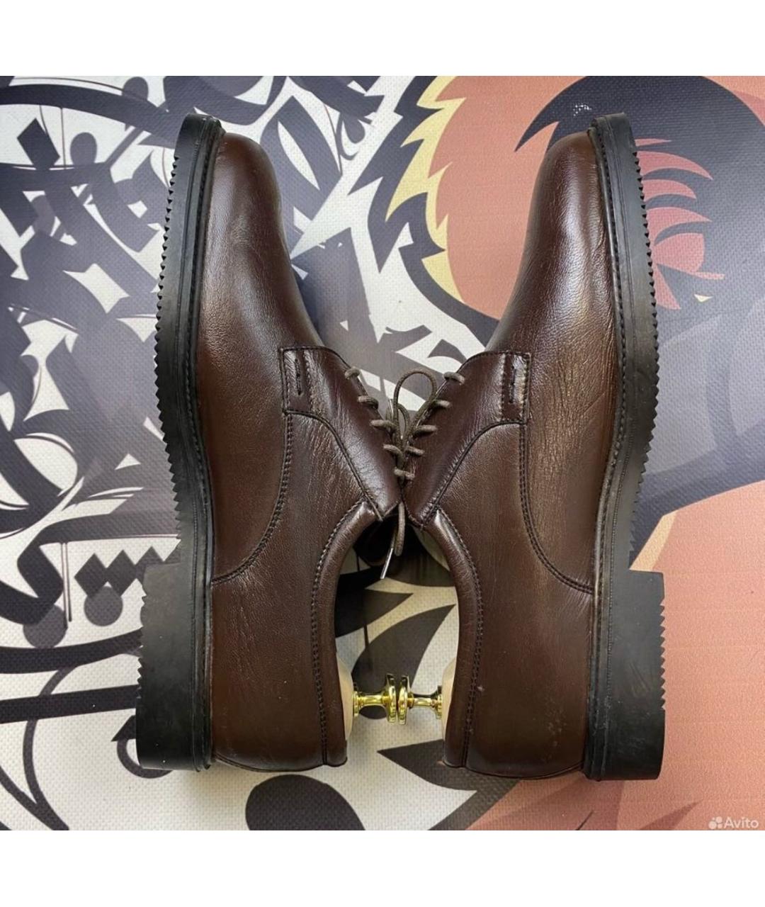 BALLY Коричневые кожаные туфли, фото 5