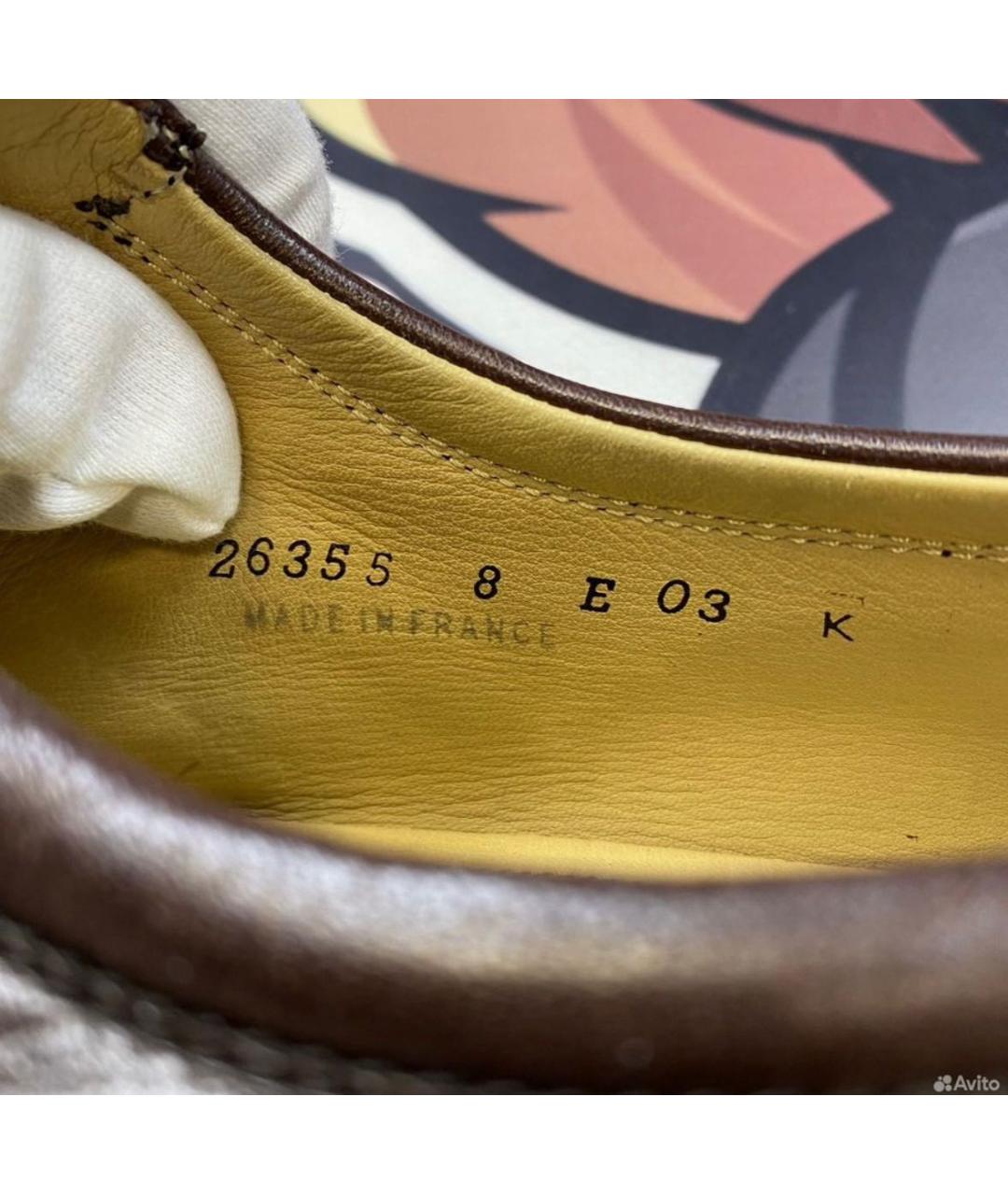 BALLY Коричневые кожаные туфли, фото 8