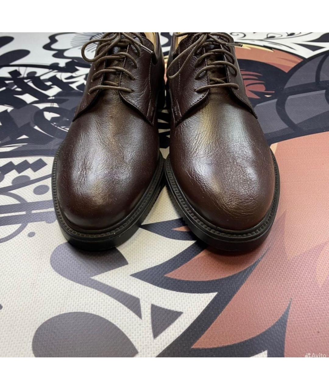 BALLY Коричневые кожаные туфли, фото 2