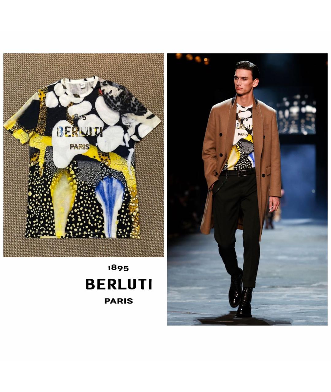 BERLUTI Мульти хлопковая футболка, фото 5