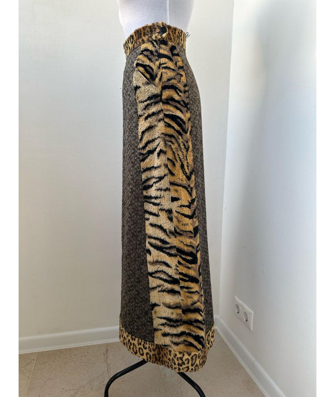 KENZO Серая шерстяная юбка макси, фото 6