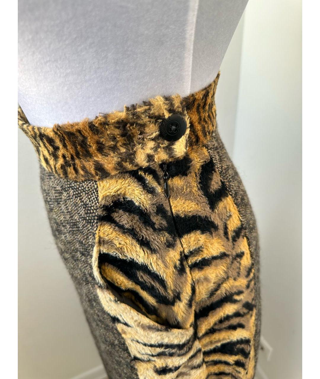 KENZO Серая шерстяная юбка макси, фото 4