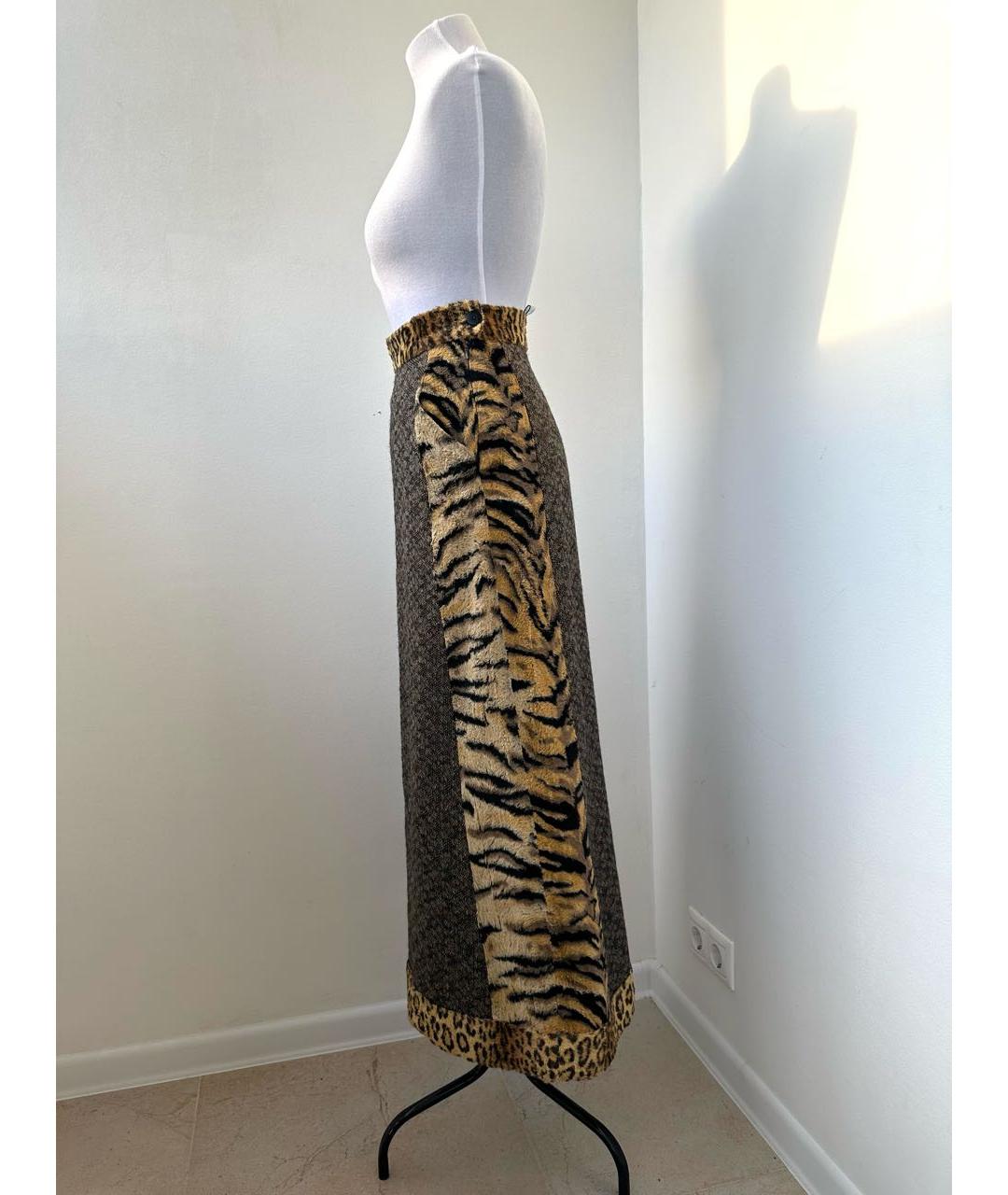 KENZO Серая шерстяная юбка макси, фото 5