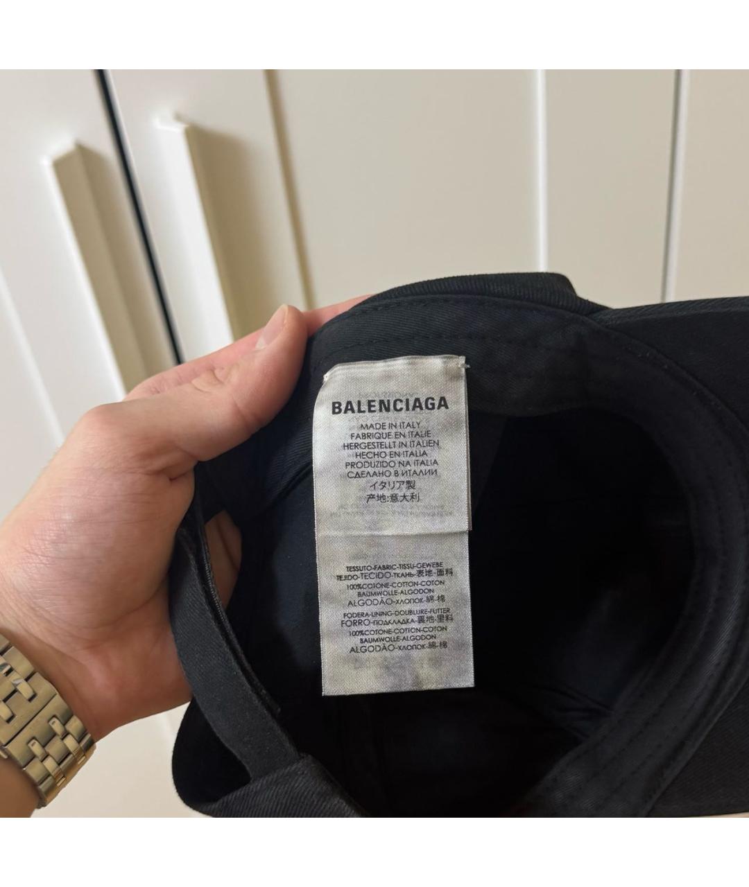 BALENCIAGA Черная хлопковая кепка/бейсболка, фото 3