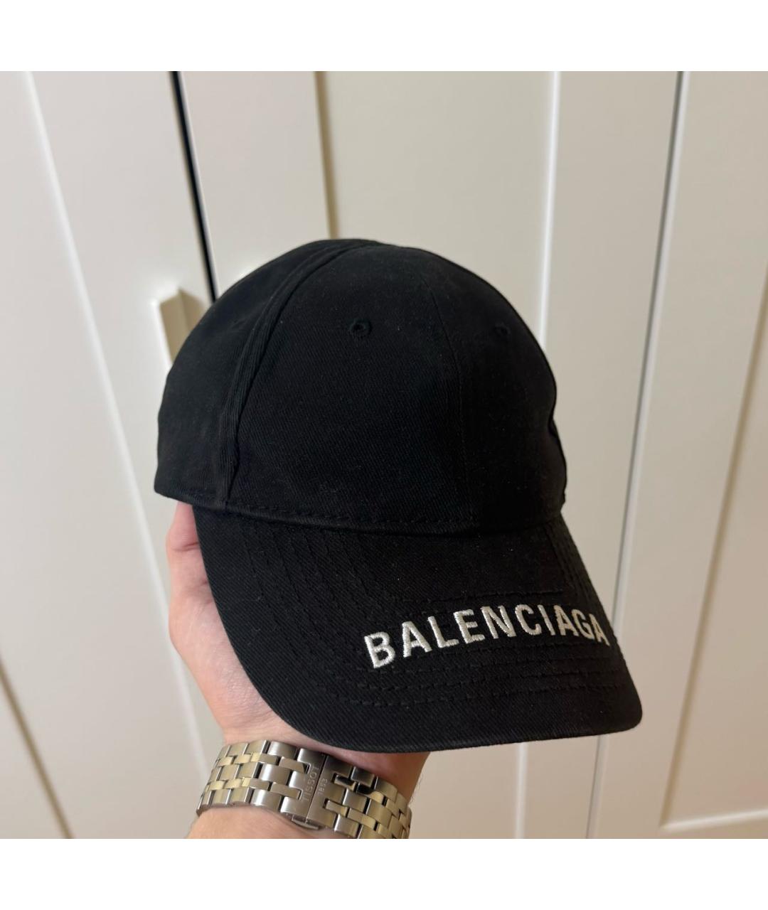 BALENCIAGA Черная хлопковая кепка/бейсболка, фото 2
