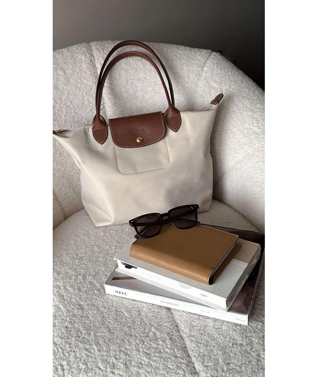 LONGCHAMP Бежевая сумка тоут, фото 4