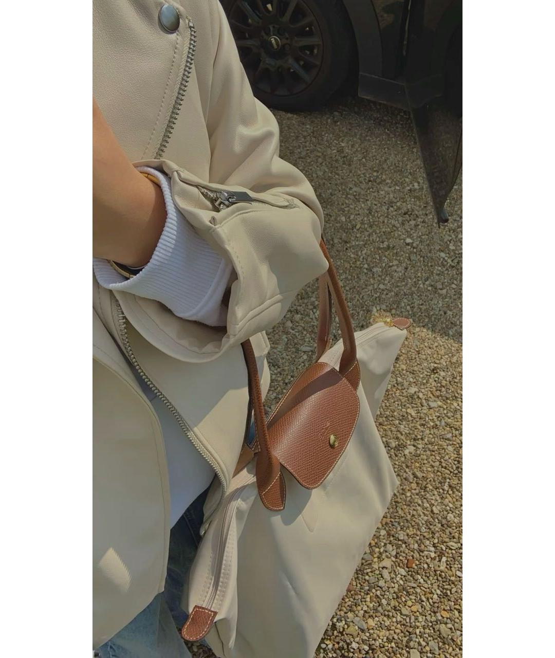 LONGCHAMP Бежевая сумка тоут, фото 6