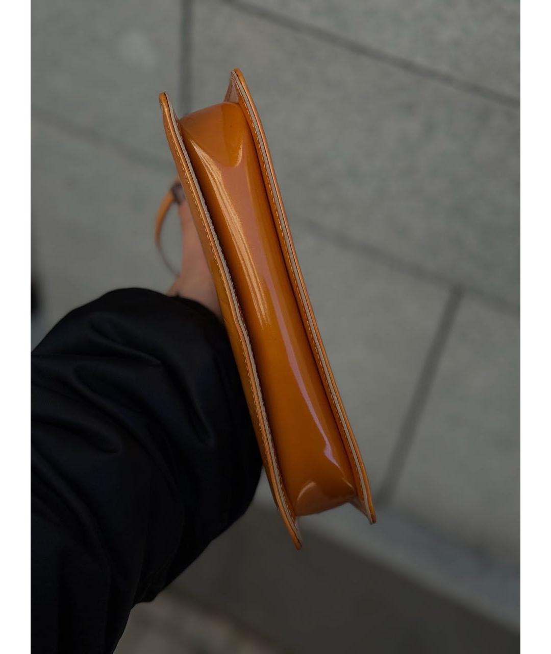 LOUIS VUITTON Желтая сумка с короткими ручками, фото 4