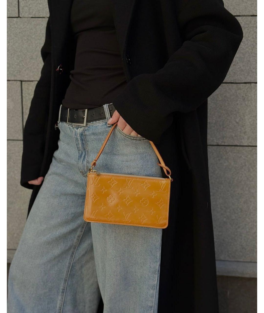 LOUIS VUITTON Желтая сумка с короткими ручками, фото 6