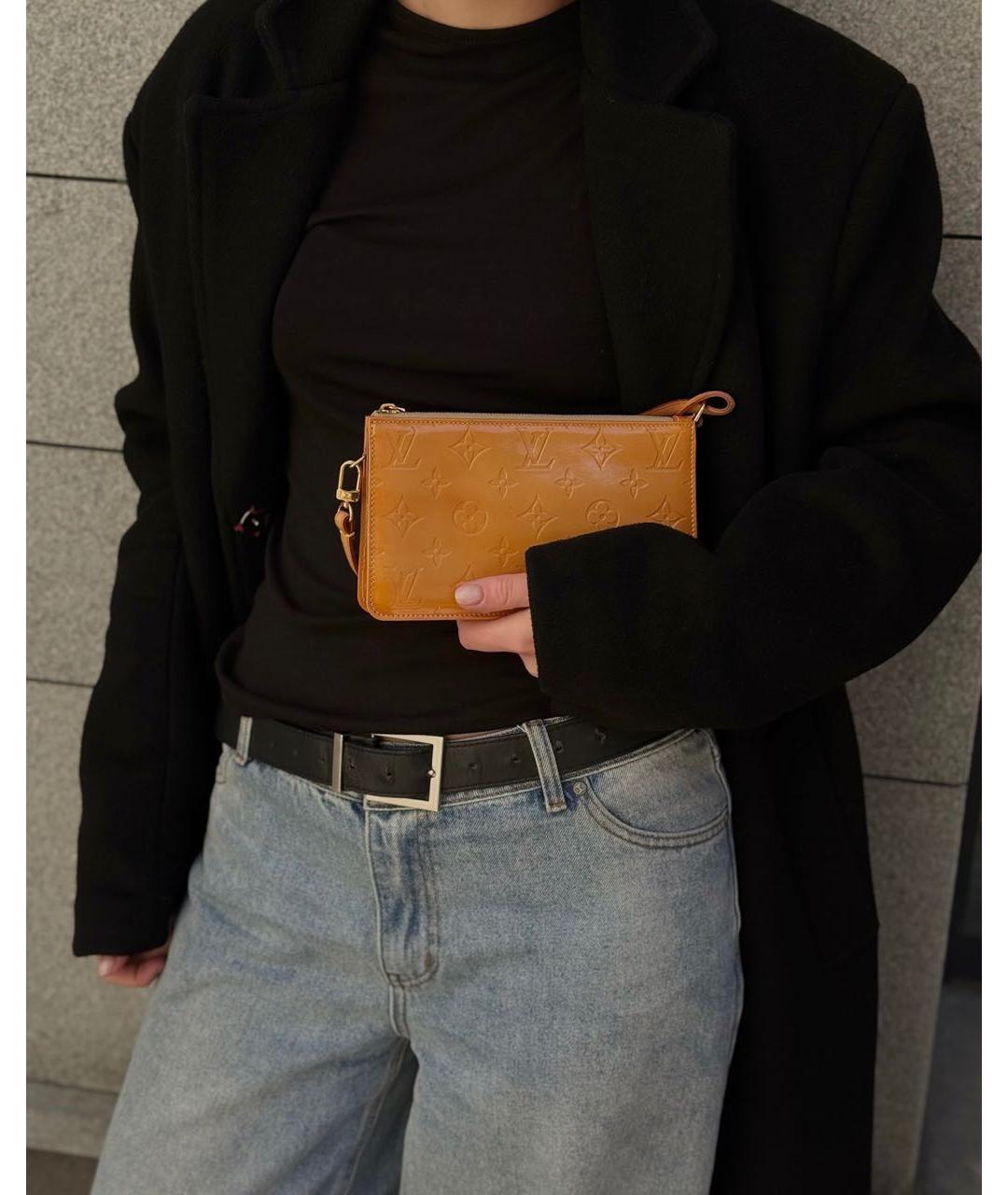 LOUIS VUITTON Желтая сумка с короткими ручками, фото 7