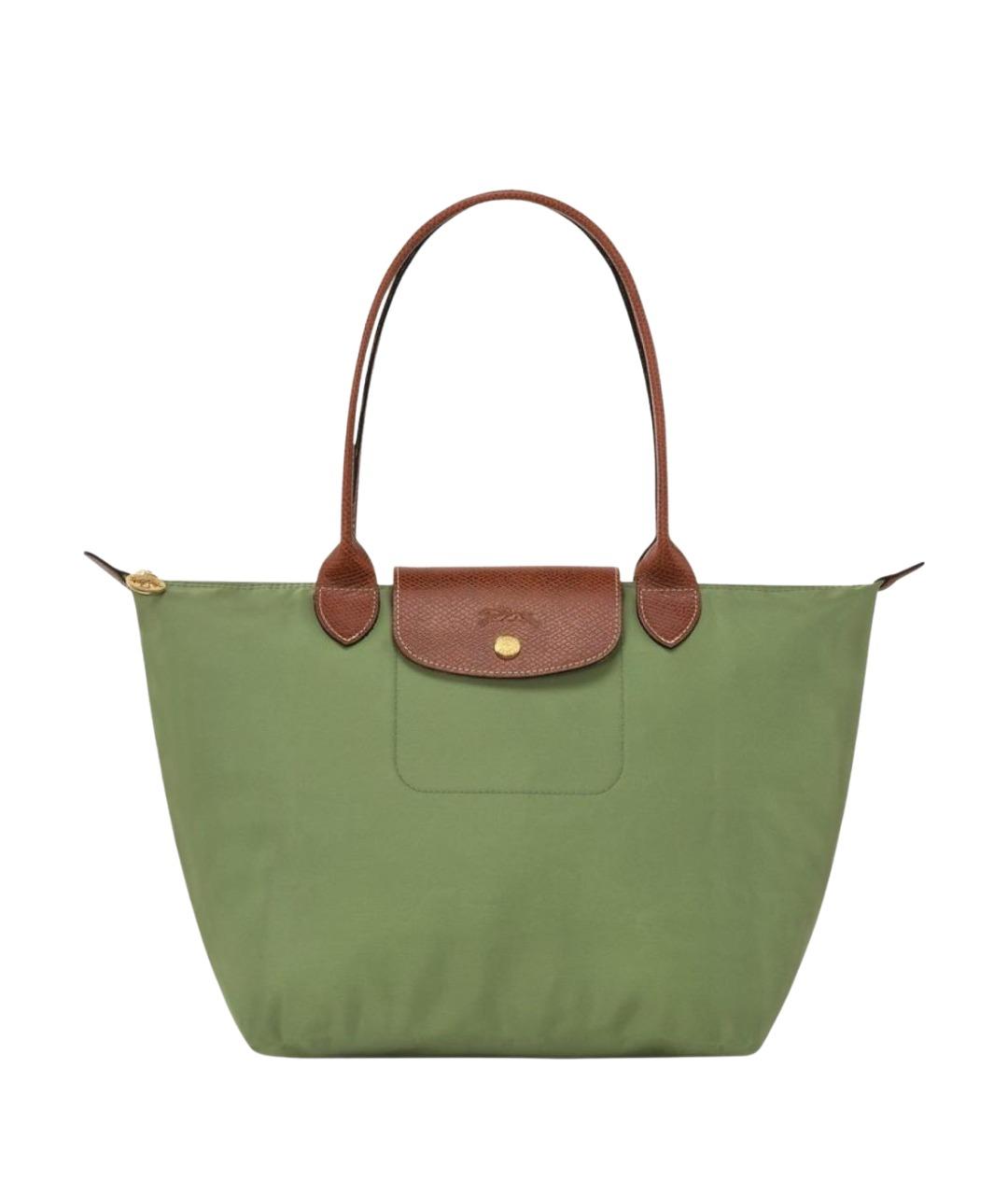 LONGCHAMP Зеленая сумка тоут, фото 1