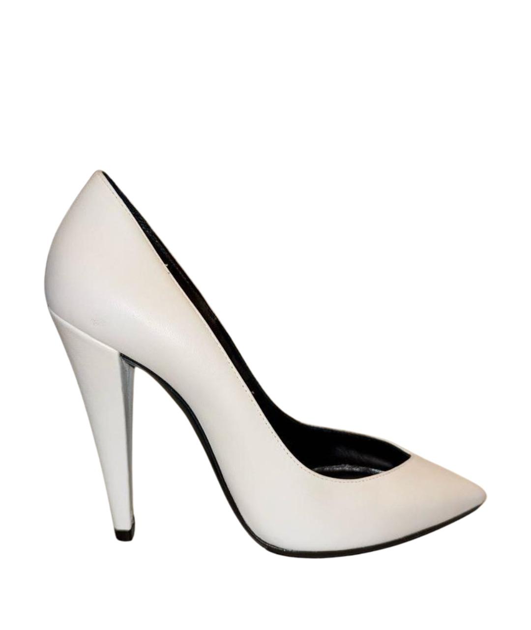 SAINT LAURENT Белые кожаные туфли, фото 1