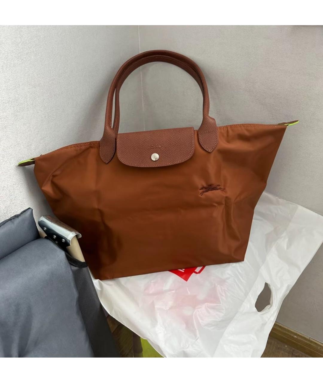 LONGCHAMP Оранжевая сумка тоут, фото 5