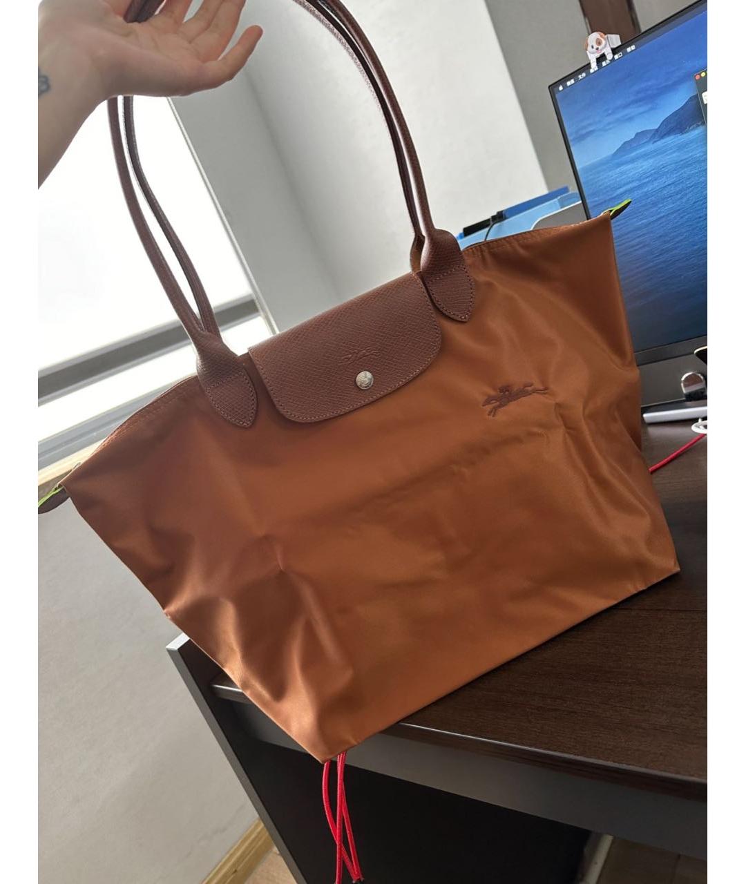 LONGCHAMP Оранжевая сумка тоут, фото 4