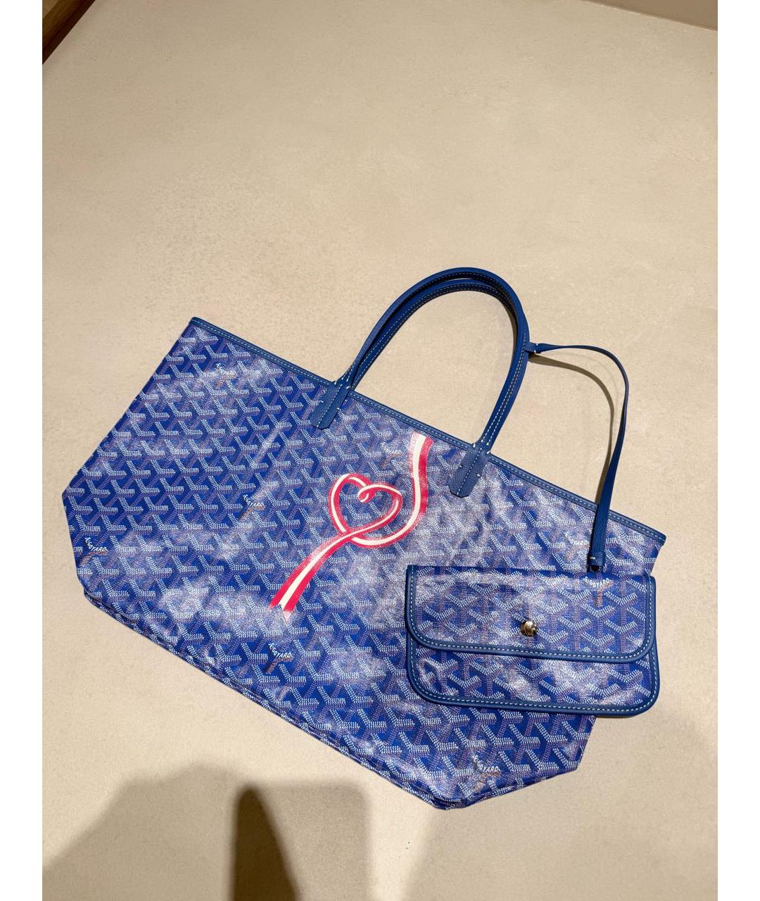 GOYARD Синяя сумка тоут, фото 5