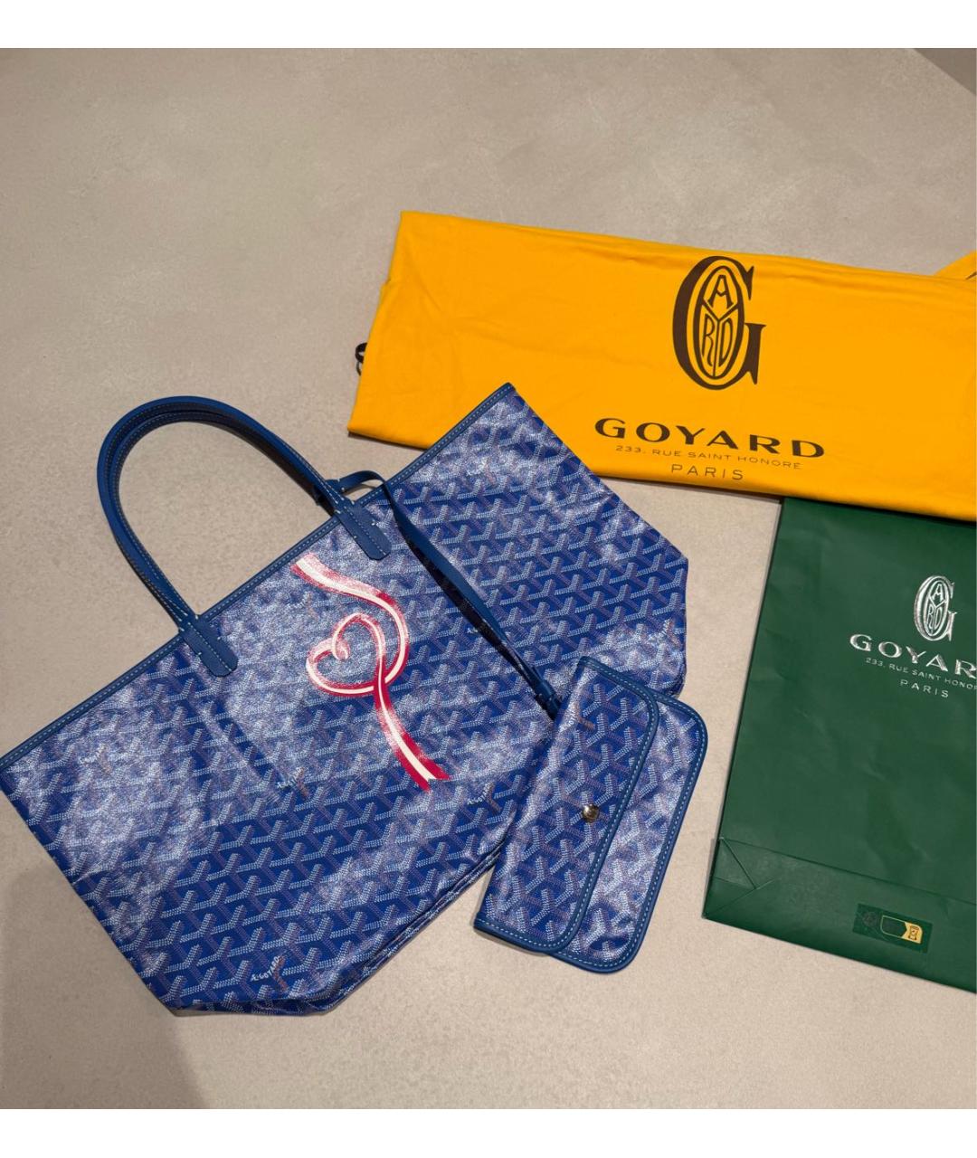 GOYARD Синяя сумка тоут, фото 2