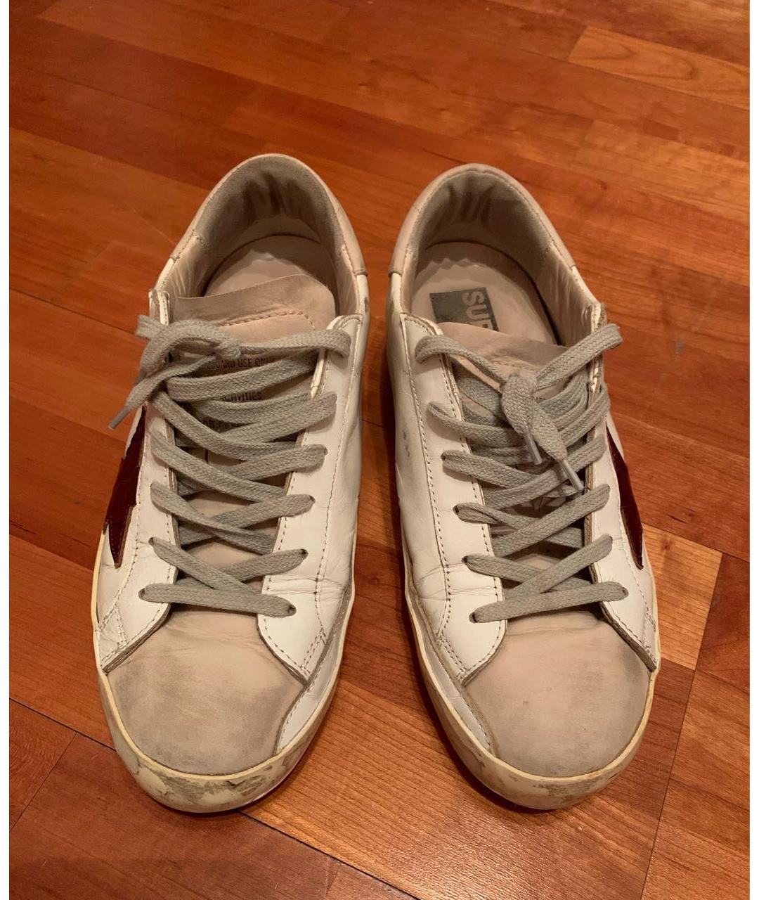 GOLDEN GOOSE DELUXE BRAND Белые кожаные кеды, фото 2