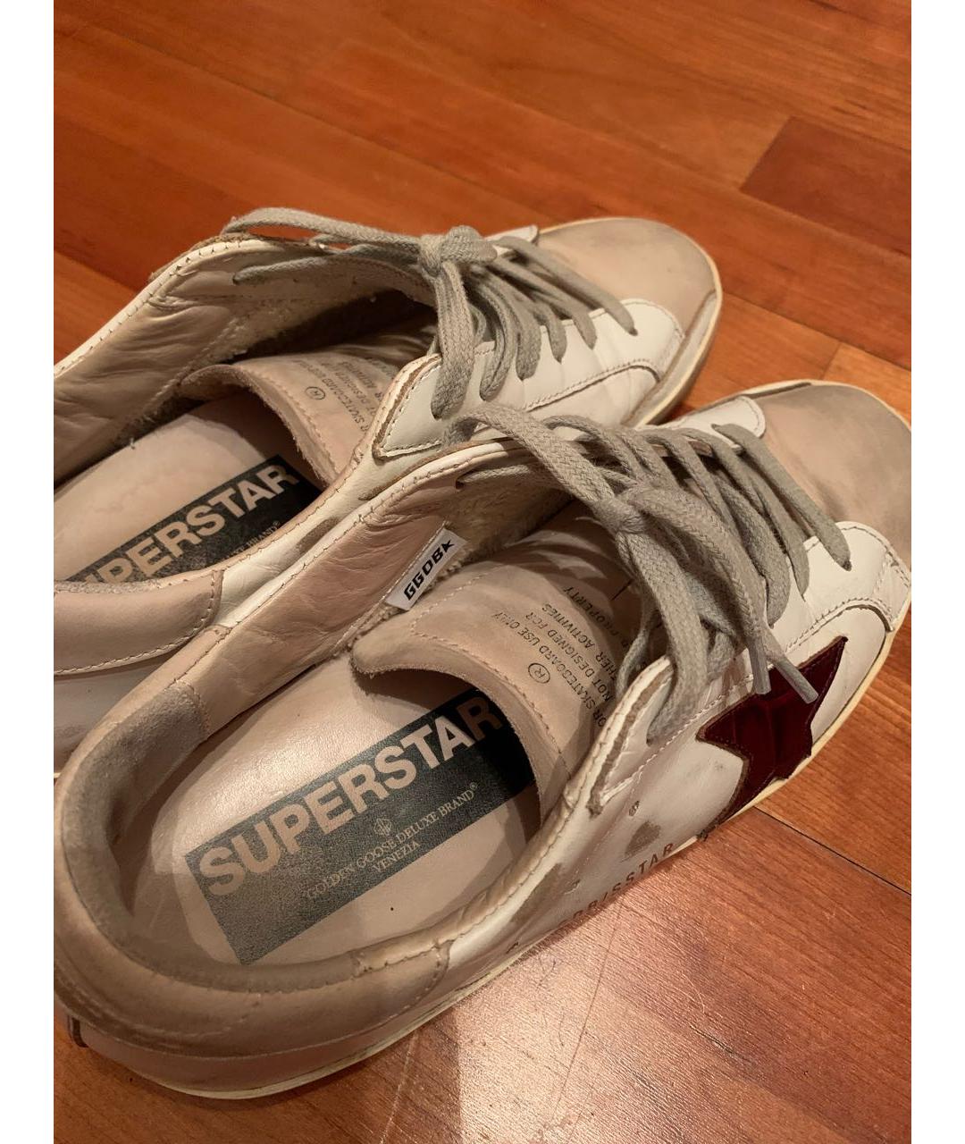 GOLDEN GOOSE DELUXE BRAND Белые кожаные кеды, фото 5