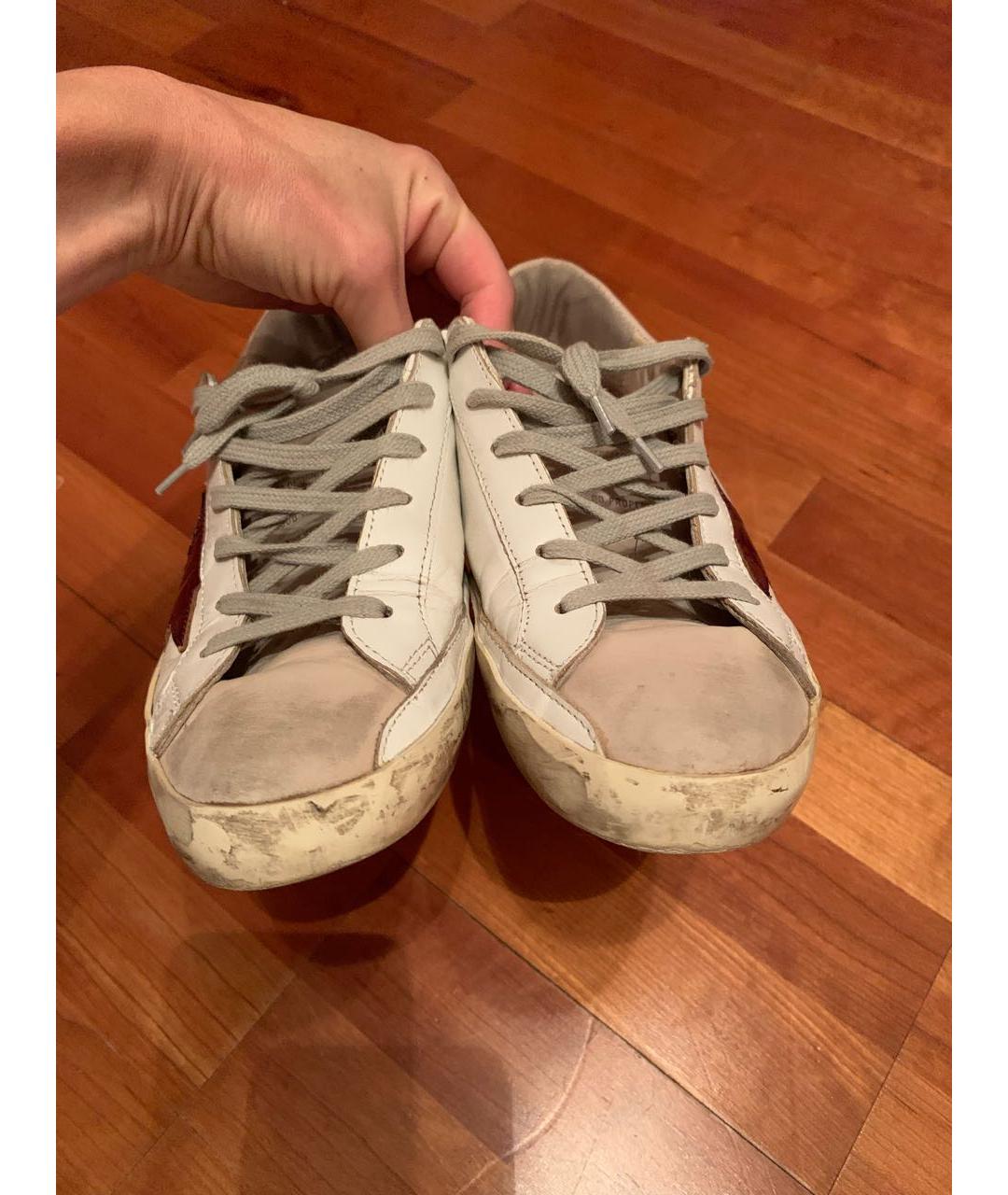 GOLDEN GOOSE DELUXE BRAND Белые кожаные кеды, фото 3