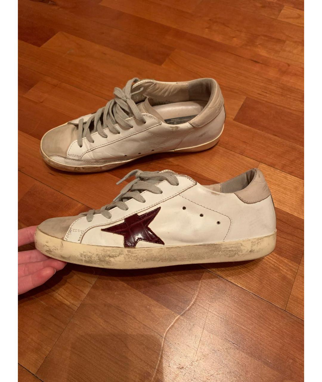 GOLDEN GOOSE DELUXE BRAND Белые кожаные кеды, фото 9