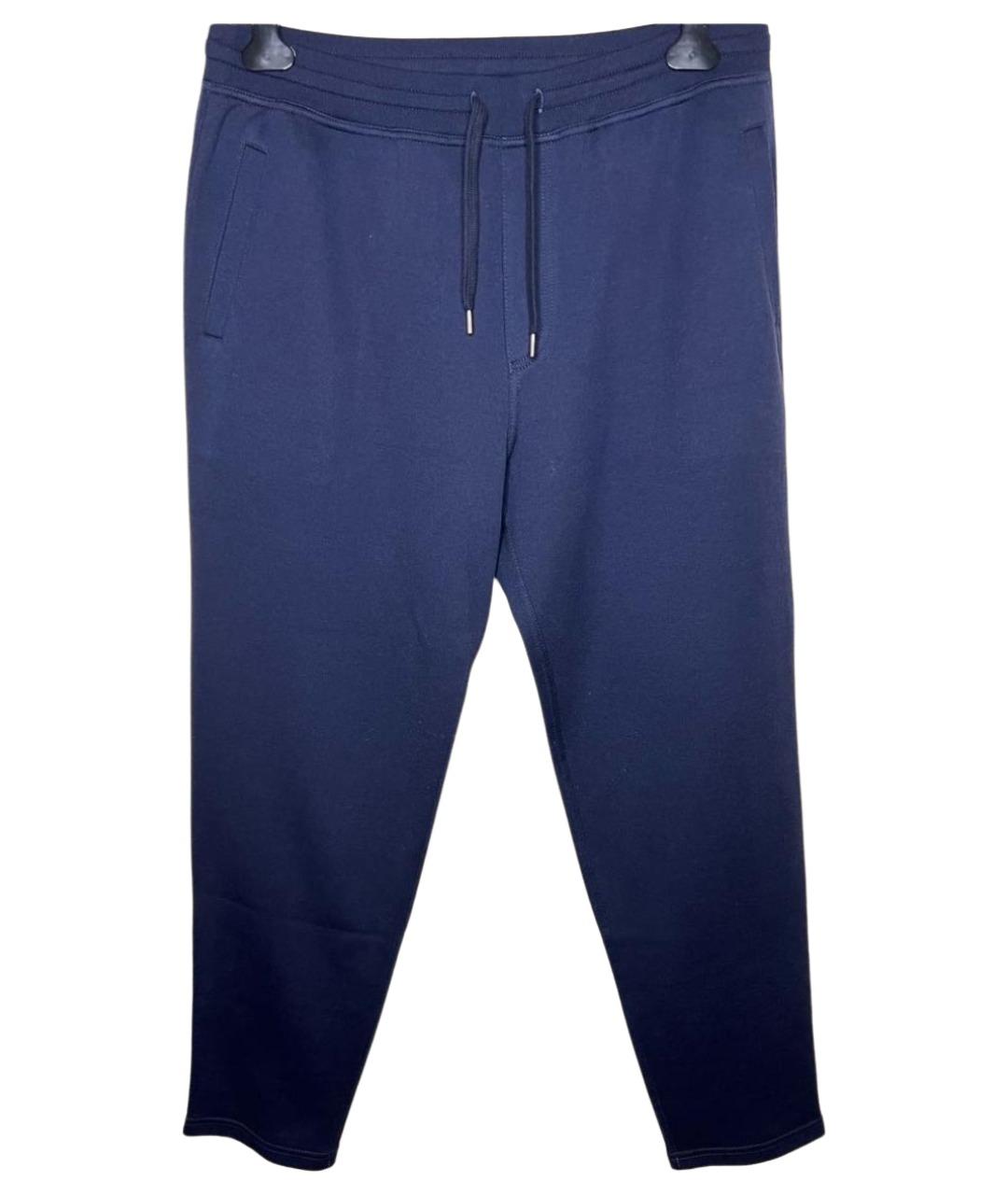 BRUNELLO CUCINELLI Темно-синие хлопковые повседневные брюки, фото 1