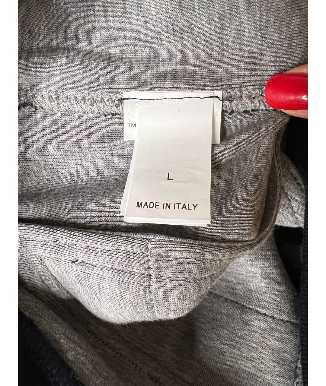 BRUNELLO CUCINELLI Темно-синие хлопковые повседневные брюки, фото 4