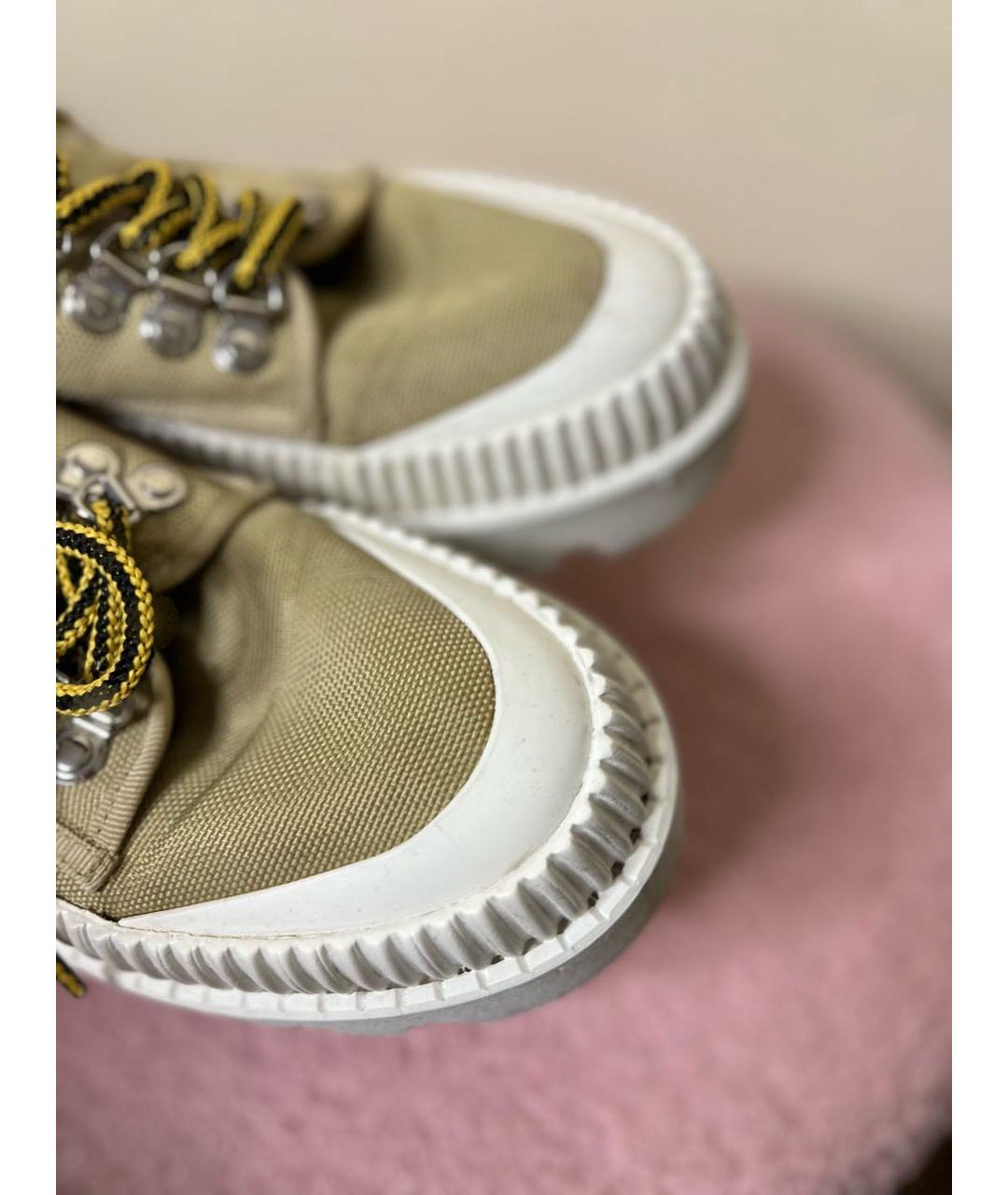 PROENZA SCHOULER Горчичные текстильные кеды, фото 3