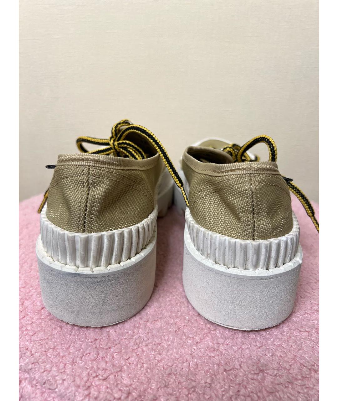 PROENZA SCHOULER Горчичные текстильные кеды, фото 6