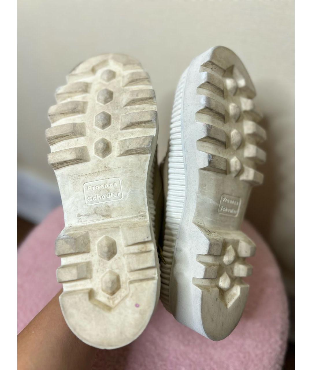 PROENZA SCHOULER Горчичные текстильные кеды, фото 5